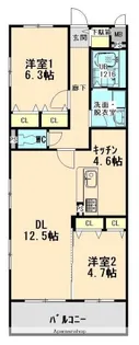 グランドール【2階】の間取り
