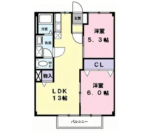 コーポラス春華【2階】の間取り