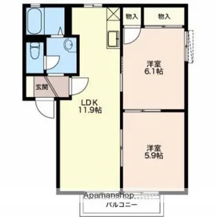 ルミエール星見ヶ丘【1階】の間取り