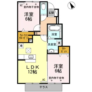 フィオーレ松本 B棟【1階】の間取り