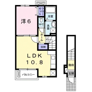 ミニョン・アンジュ【2階】の間取り