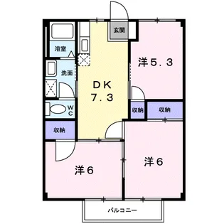 プレイスメゾンA【2階】の間取り