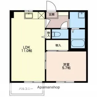 レジデンツィア西河原【1階】の間取り