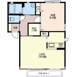グリーンハウスLATTE【A202号室】の間取り