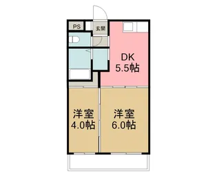 リバージュ中菰野【1階】の間取り