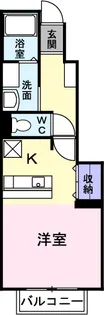 アンソレイエ ガルデン【1階】の間取り