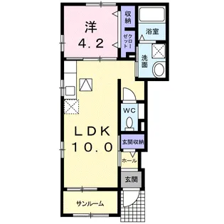 ヒルサイドテラス MID【1階】の間取り