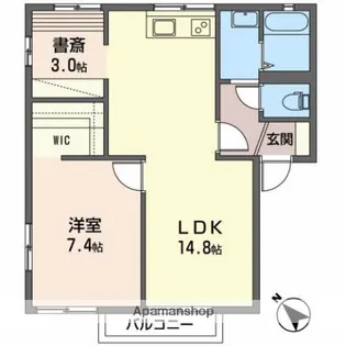 エイトスクウェア芳ケ崎【1階】の間取り