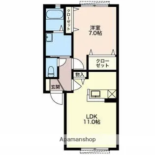 ソレイユⅡ【1階】の間取り