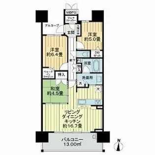 ライオンズ四日市富田ステーションステージ【6階】の間取り