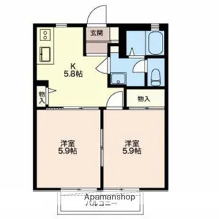 アドバンテージ【B205号室】の間取り