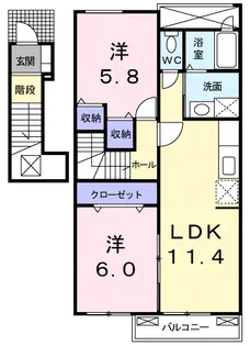 フレイム ハイツ【2階】の間取り