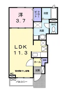 カーサ ラピタ【1階】の間取り