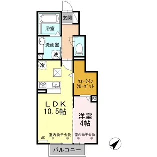 ラウレ松原【1階】の間取り