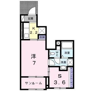 FIORE・M【102号室】の間取り