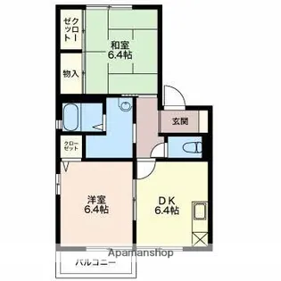 ハイツ山崎【2階】の間取り