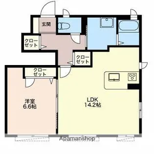 リーフガーデンハイツ【A101号室】の間取り