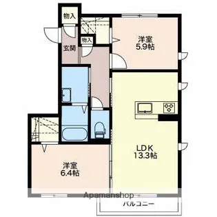 フレンドリーH【2階】の間取り