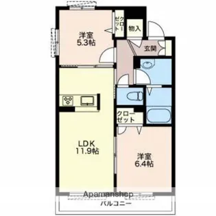 ルーチェ【1階】の間取り