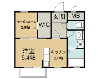 クレセール【102号室】の間取り