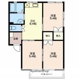 オーズメゾーナカヤマ【C102号室】の間取り