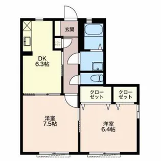SORGENTE【C201号室】の間取り