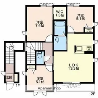 インビクタス【D101号室】の間取り