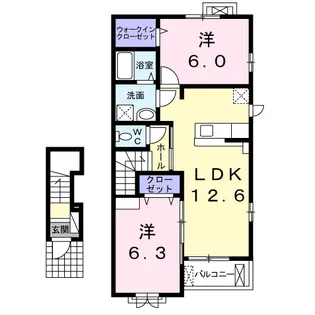 アルベンシス Ⅱ【2階】の間取り