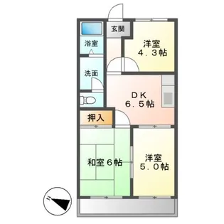 ハウスおおくら【2階】の間取り