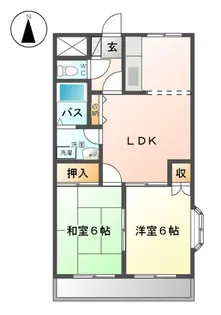 ロイヤルヒルズ21【1階】の間取り