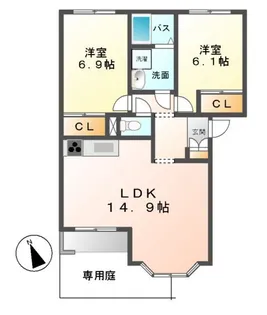 アルファ【1階】の間取り