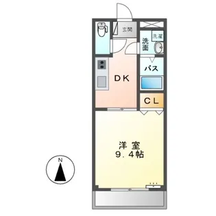 SUN BRIGHT さか【2階】の間取り
