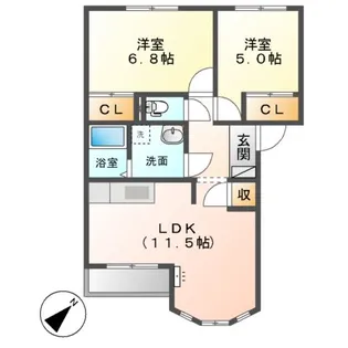 AVENIR ZUG【1階】の間取り