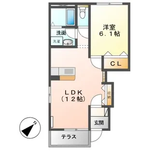 パークサイド・レジデンス【1階】の間取り