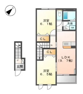 パークサイド・レジデンス【2階】の間取り