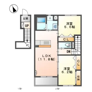 SUNSHINE RIVERSIDE【2階】の間取り