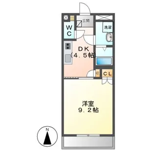 1DKの間取り画像