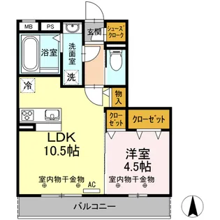アルバグランデ桑名東方【2階】の間取り