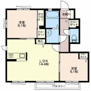 ニコチェーヌ【1階】の間取り