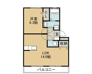 エバーメイト白雲【3階】の間取り