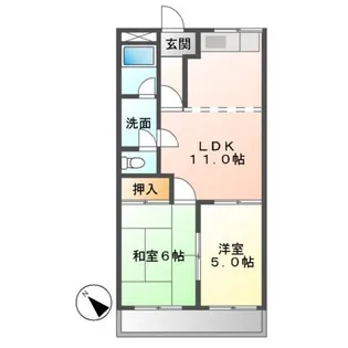 イーストバレー【1階】の間取り