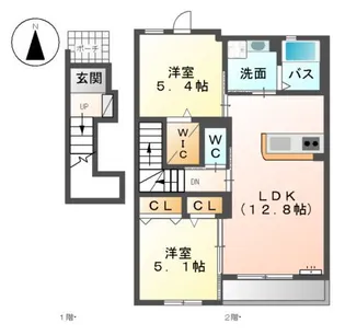 インペリアルコート【2階】の間取り
