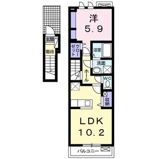 GARDEN日永西Ⅰ【2階】の間取り