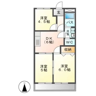 フォレストえつ葉【2階】の間取り