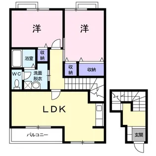 ファミールウツベ Ⅱ【2階】の間取り