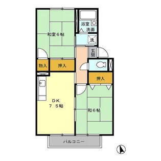 プレジール三宅 B【2階】の間取り