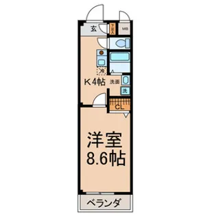 エスポワール川北【302号室号室】の間取り