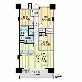 ライオンズ桑名駅前グランフォート【0608号室】の間取り