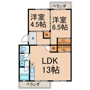 シャイン城山【301号室号室】の間取り