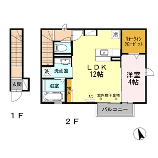 M’グランセ【2階】の間取り